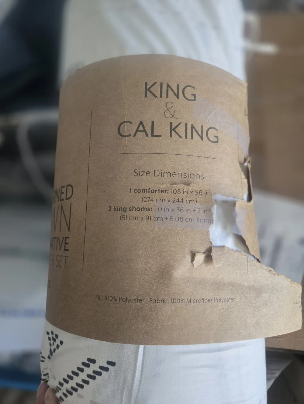 CAL KING White Microfiber Comforter Set